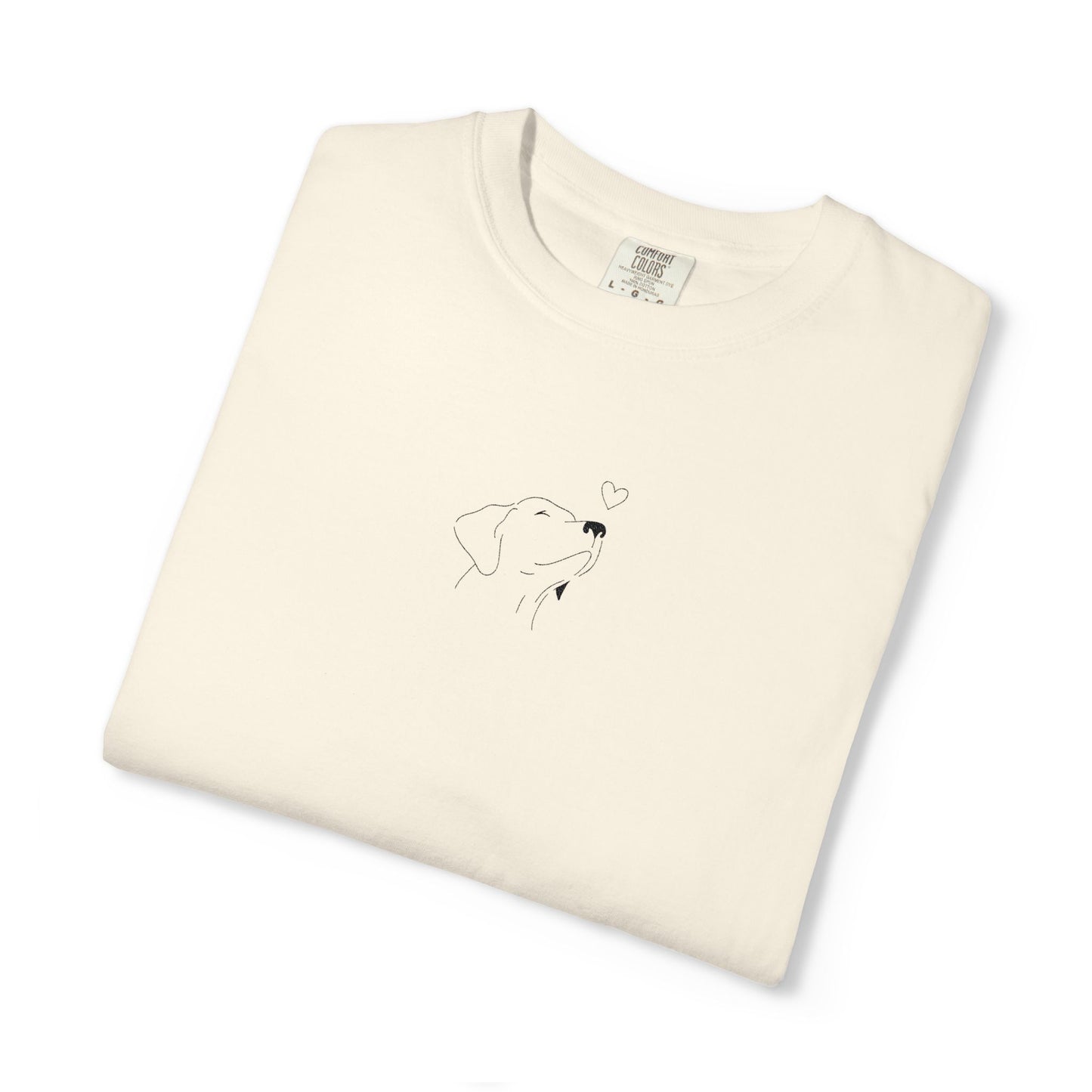Minimalist White T-Shirt with Tiny Dandelion Graphic