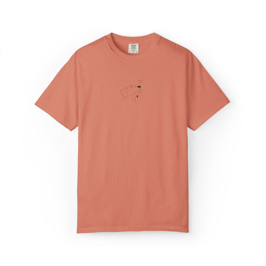 Minimalist White T-Shirt with Tiny Dandelion Graphic