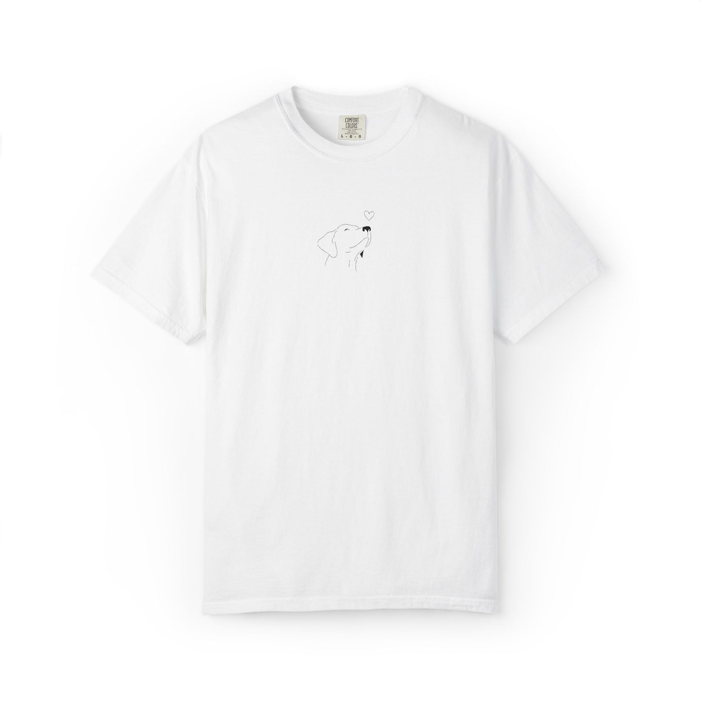 Minimalist White T-Shirt with Tiny Dandelion Graphic