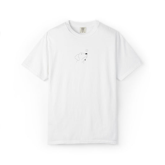 Minimalist White T-Shirt with Tiny Dandelion Graphic