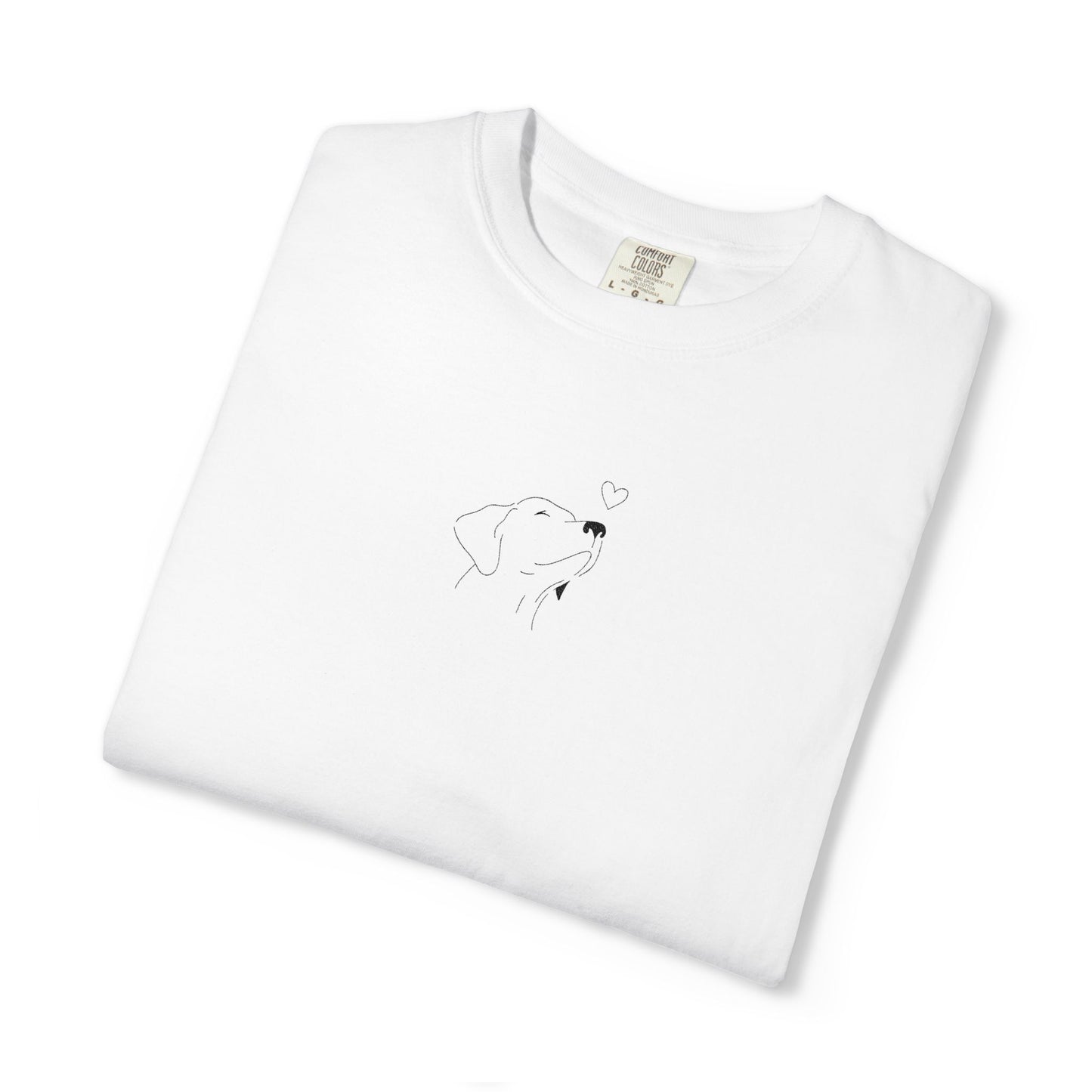 Minimalist White T-Shirt with Tiny Dandelion Graphic