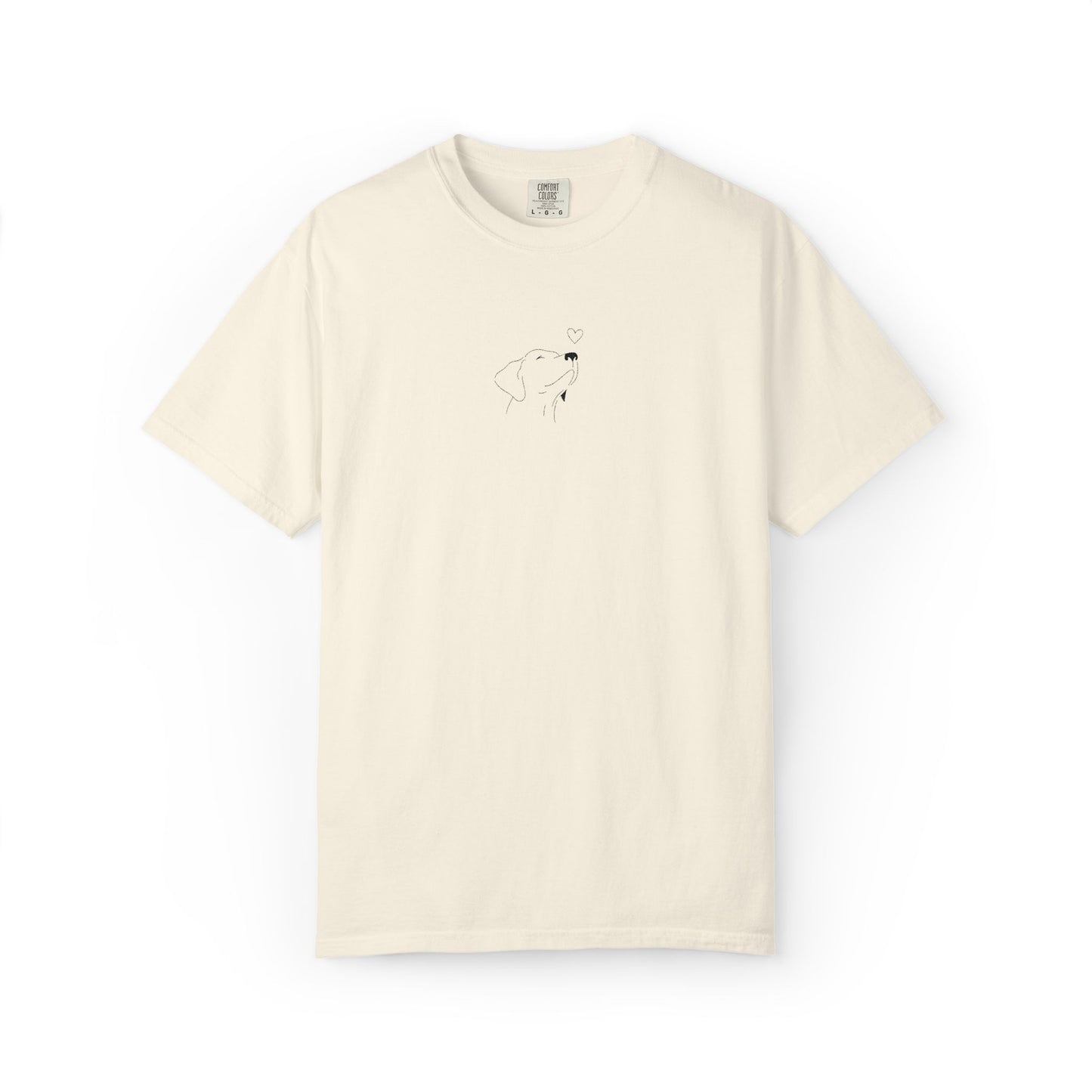 Minimalist White T-Shirt with Tiny Dandelion Graphic