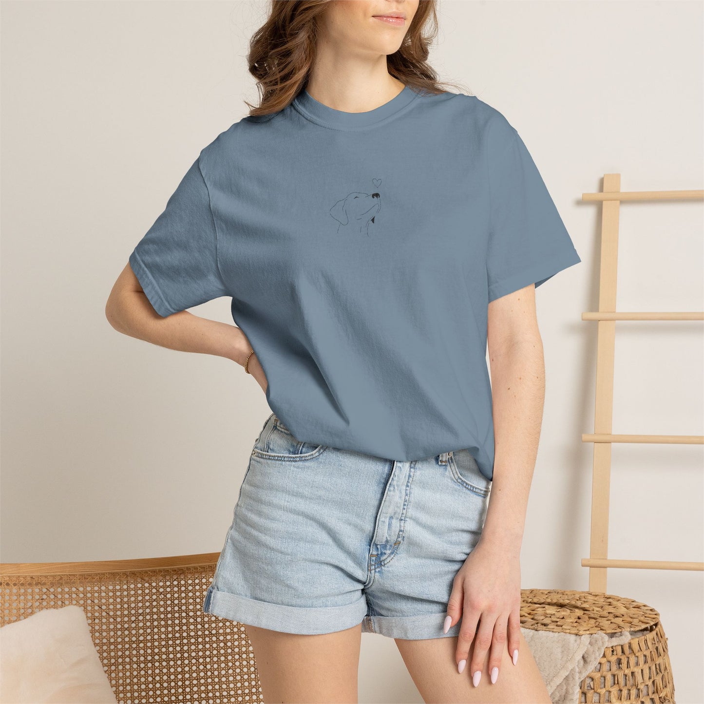 Minimalist White T-Shirt with Tiny Dandelion Graphic