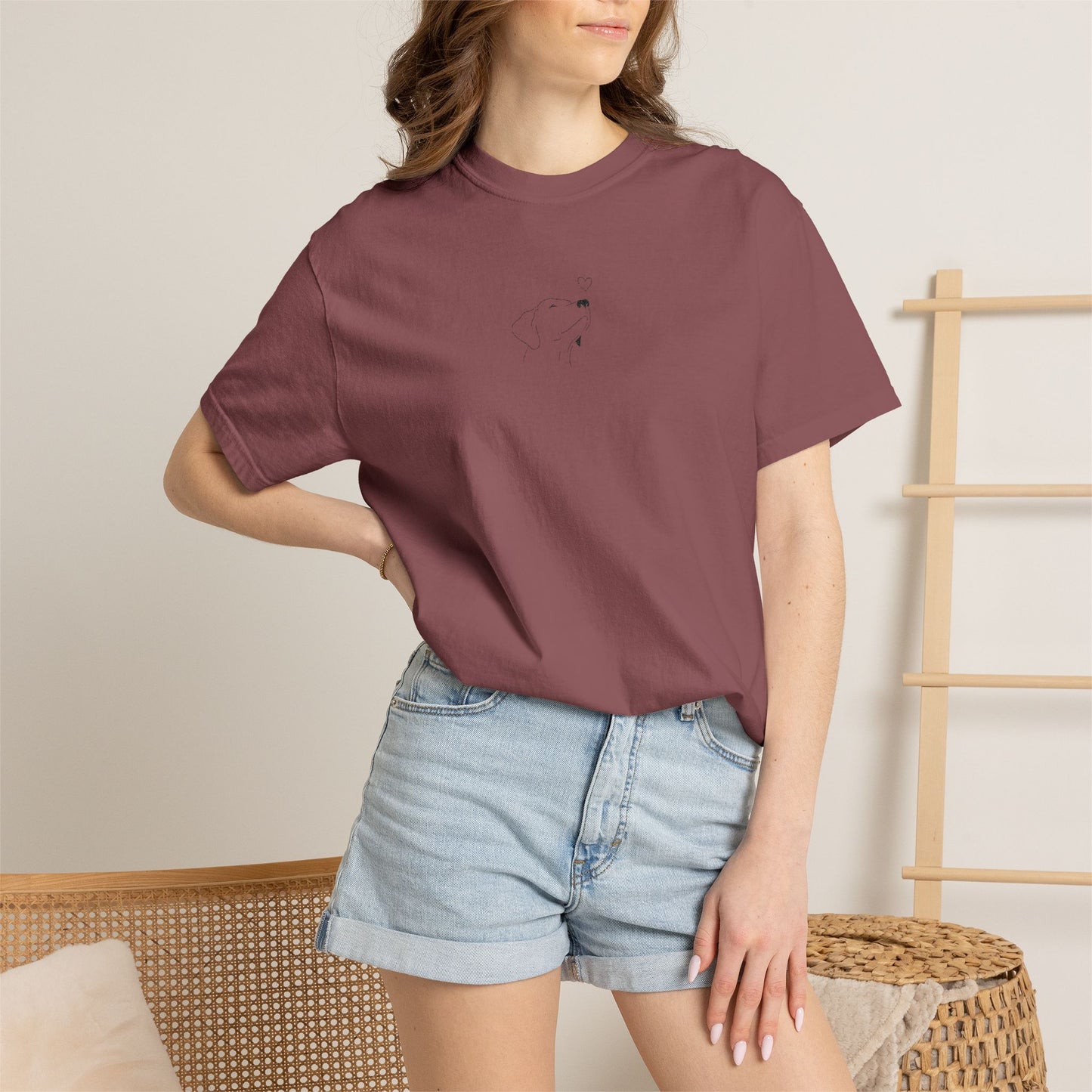 Minimalist White T-Shirt with Tiny Dandelion Graphic