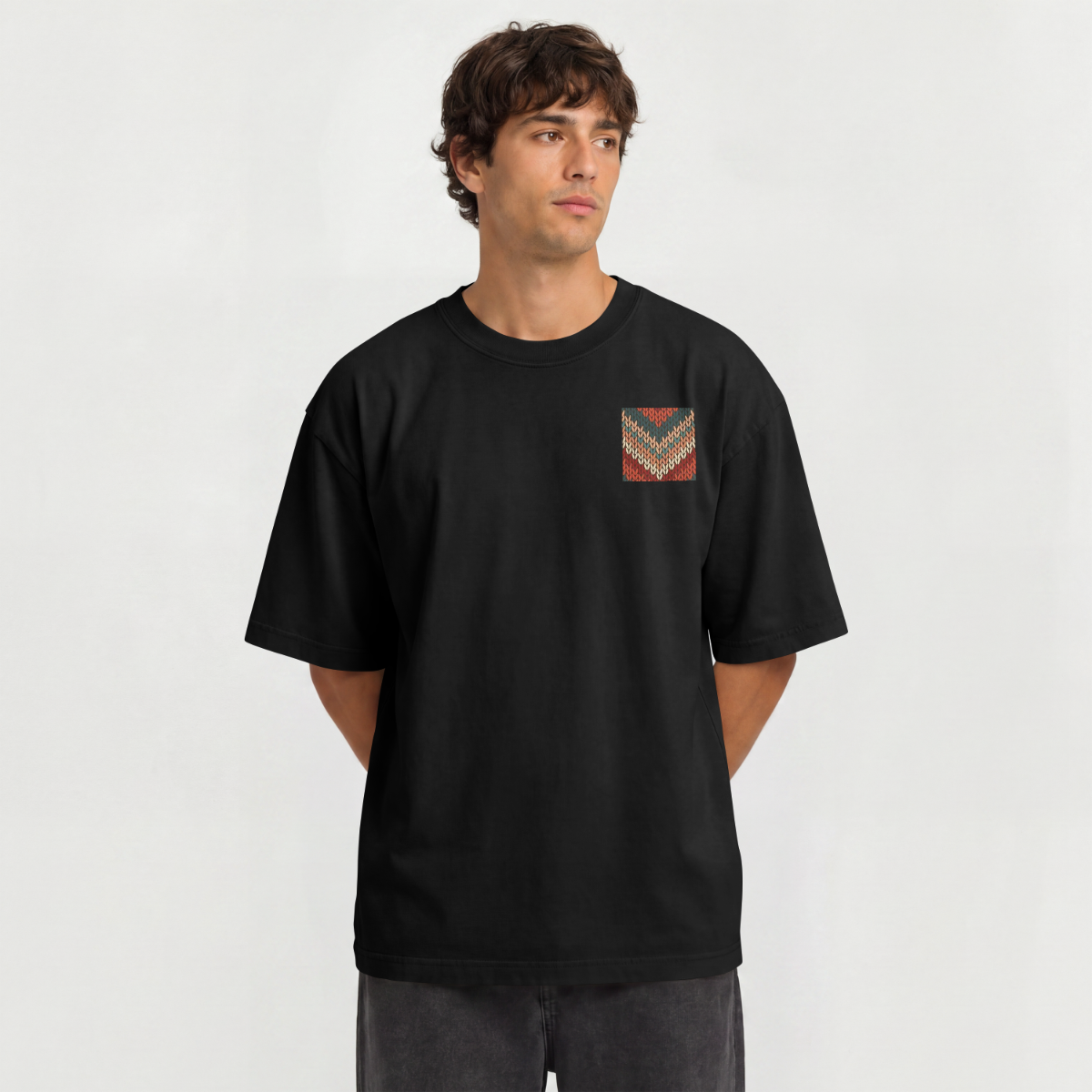 "Berber Authentic" Moroccan Pattern Graphic Tee – Heritage Back Print T-Shirt