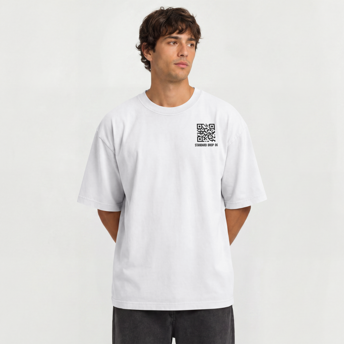 "Standard Drop 06" Spec Label Graphic Tee – Techwear Oversized T-Shirt