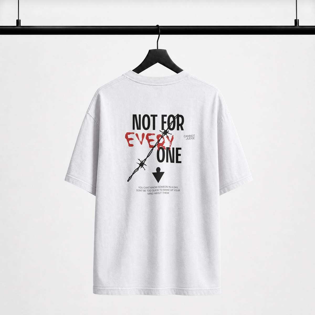 "Not For Everyone" Streetwear Graphic Tee – Oversized Print T-Shirt