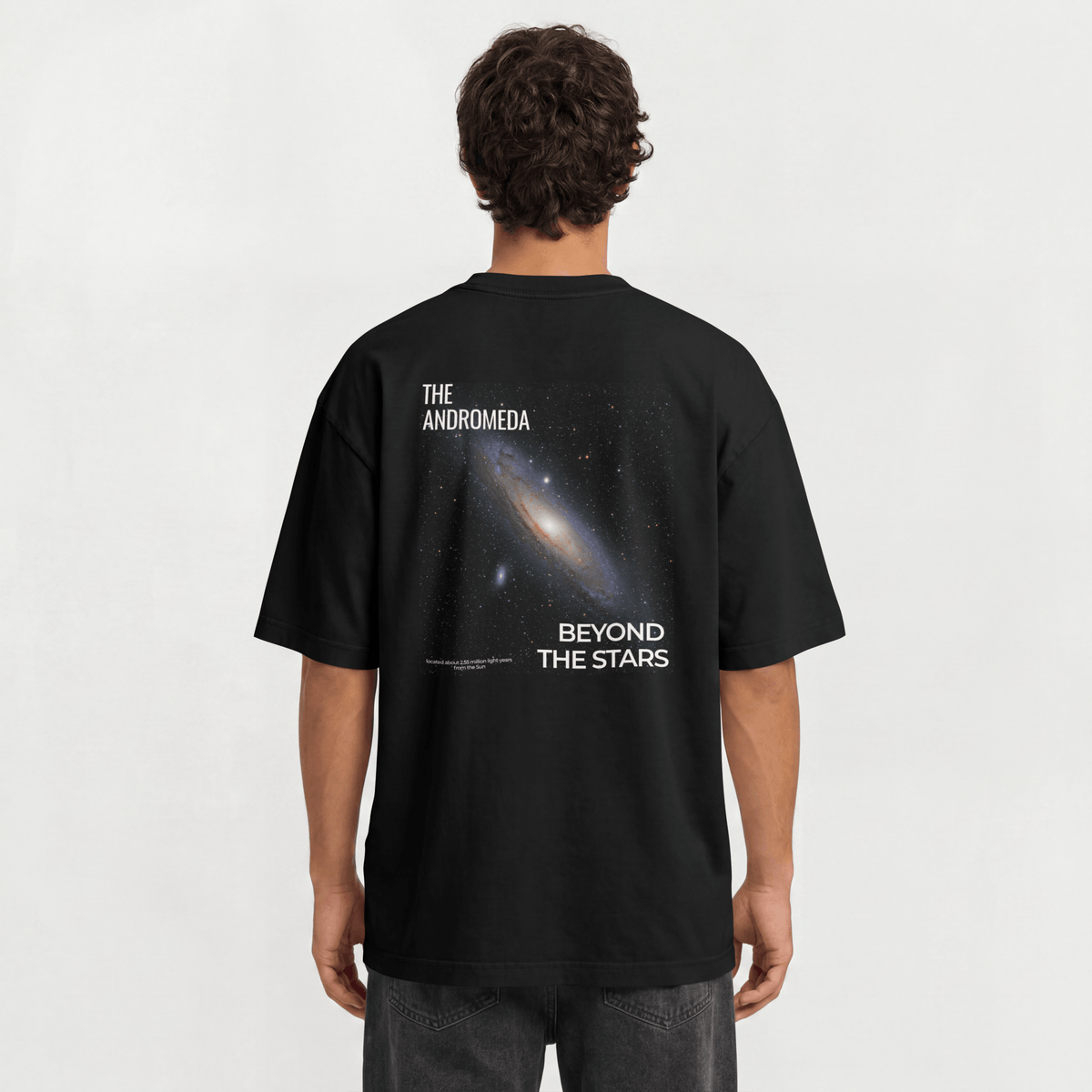 "The Andromeda / Beyond The Stars" Cosmic Graphic Tee – Heavyweight Boxy T-Shirt