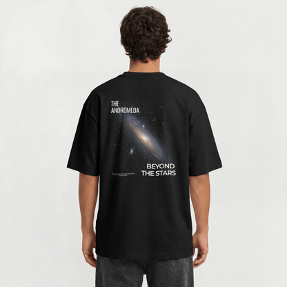 "The Andromeda / Beyond The Stars" Cosmic Graphic Tee – Heavyweight Boxy T-Shirt