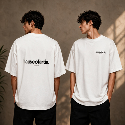 House Of Artia Studio Essential Tee – Minimalist Logo Heavyweight T-Shirt