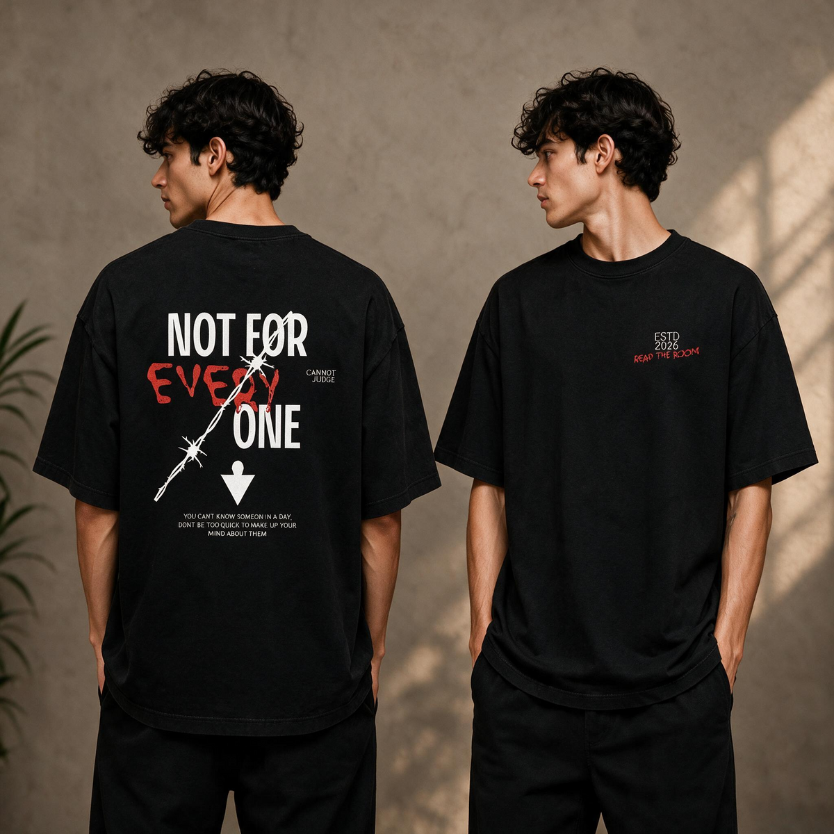 "Not For Everyone" Streetwear Graphic Tee – Oversized Print T-Shirt