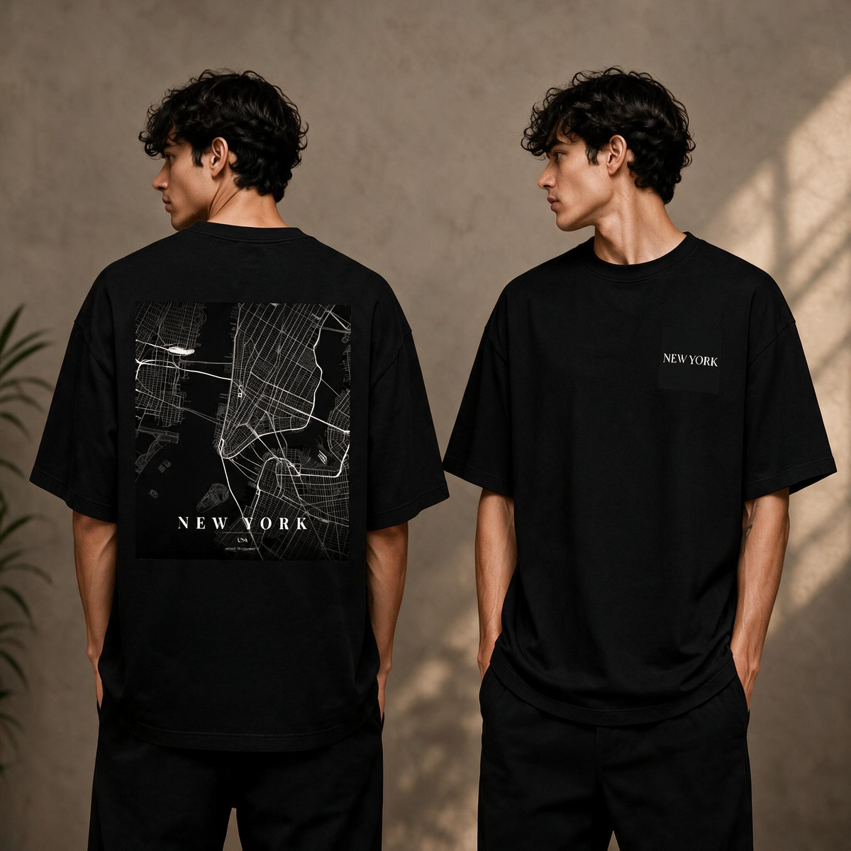 Custom City Map T-Shirt – Silver Monochrome Street Map Print Tee