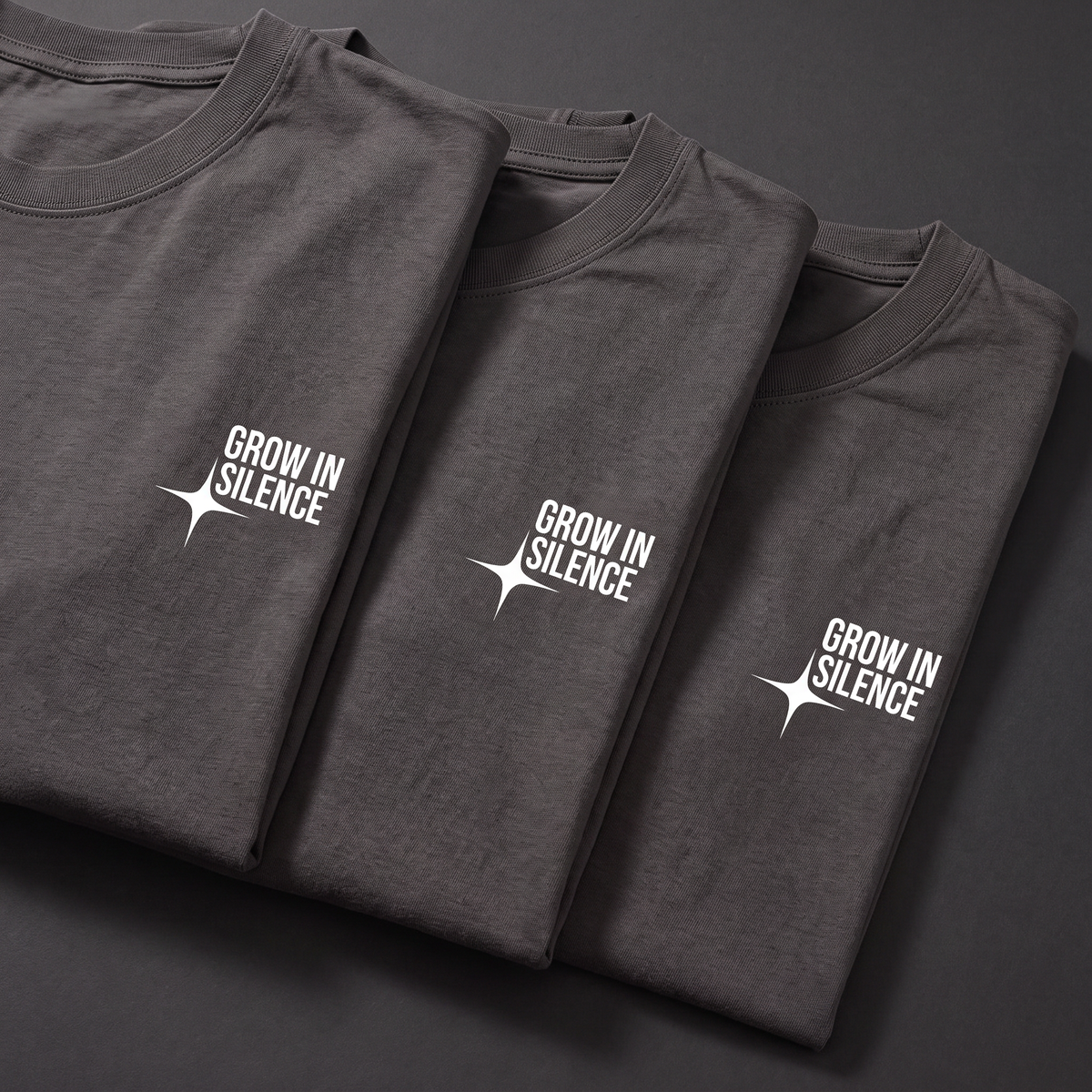 "Be Confident" Graphic Tee – Minimalist "Grow In Silence" Oversized Back Print T-Shirt