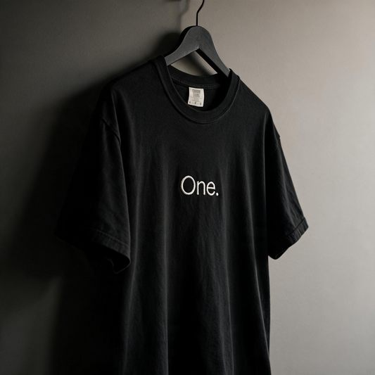 Embroidered One Word Shirt,Modern Typography Comfort Colors T-Shirt