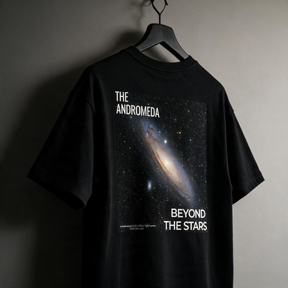 "The Andromeda / Beyond The Stars" Cosmic Graphic Tee – Heavyweight Boxy T-Shirt