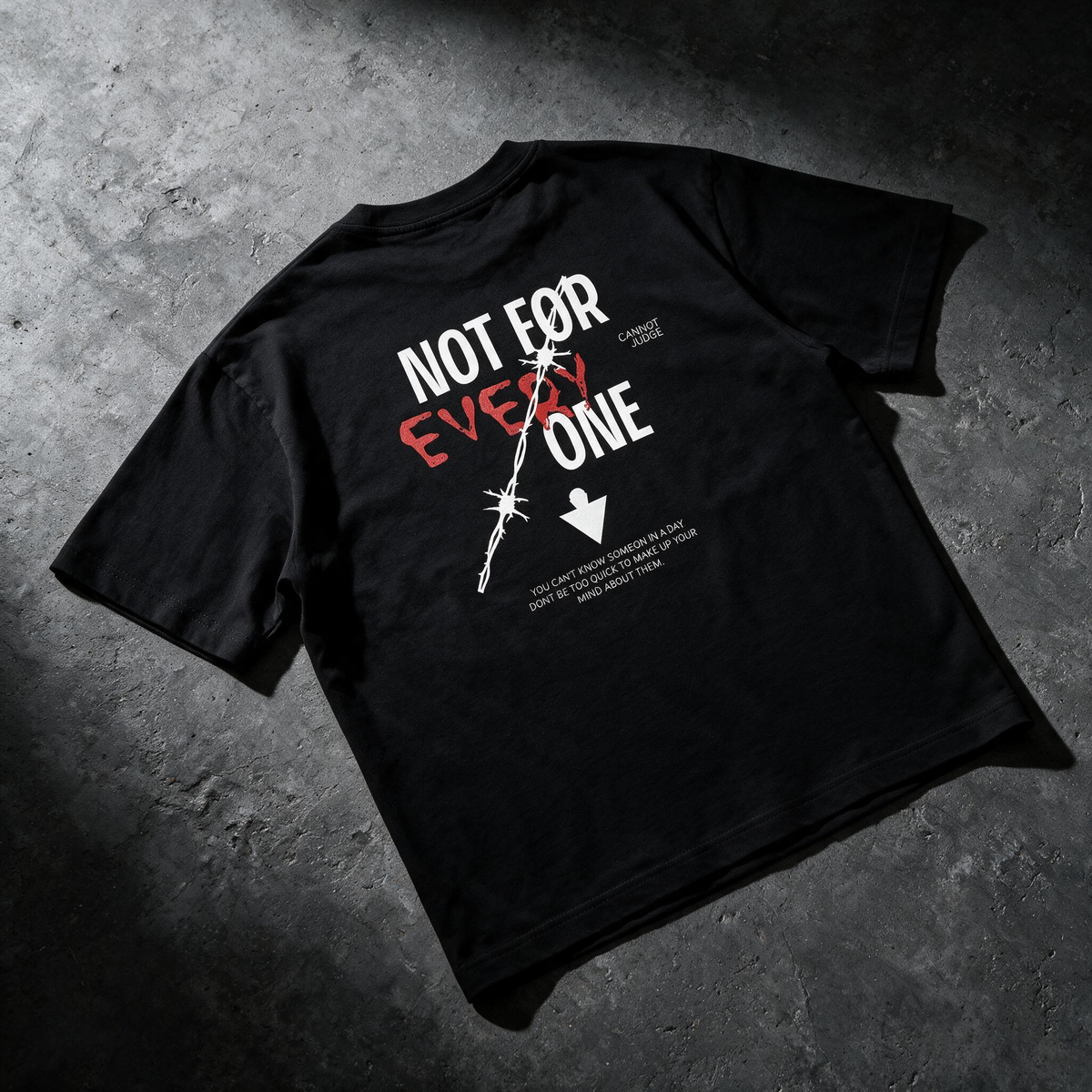 "Not For Everyone" Streetwear Graphic Tee – Oversized Print T-Shirt
