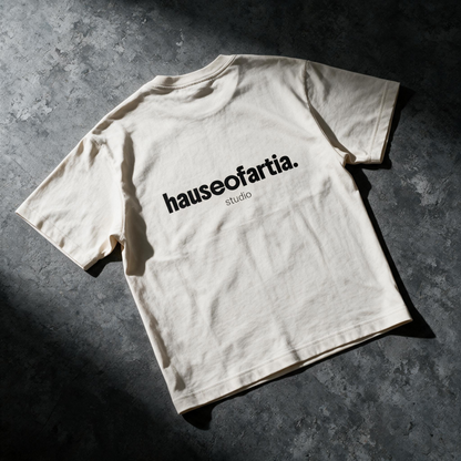 House Of Artia Studio Essential Tee – Minimalist Logo Heavyweight T-Shirt