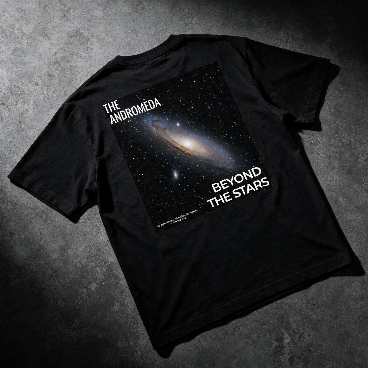 "The Andromeda / Beyond The Stars" Cosmic Graphic Tee – Heavyweight Boxy T-Shirt