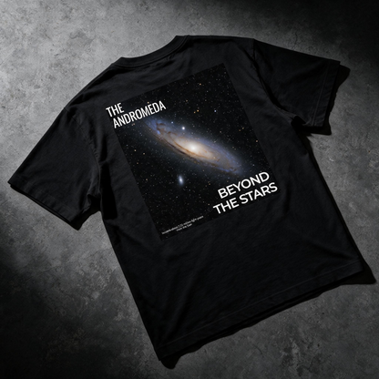 "The Andromeda / Beyond The Stars" Cosmic Graphic Tee – Heavyweight Boxy T-Shirt