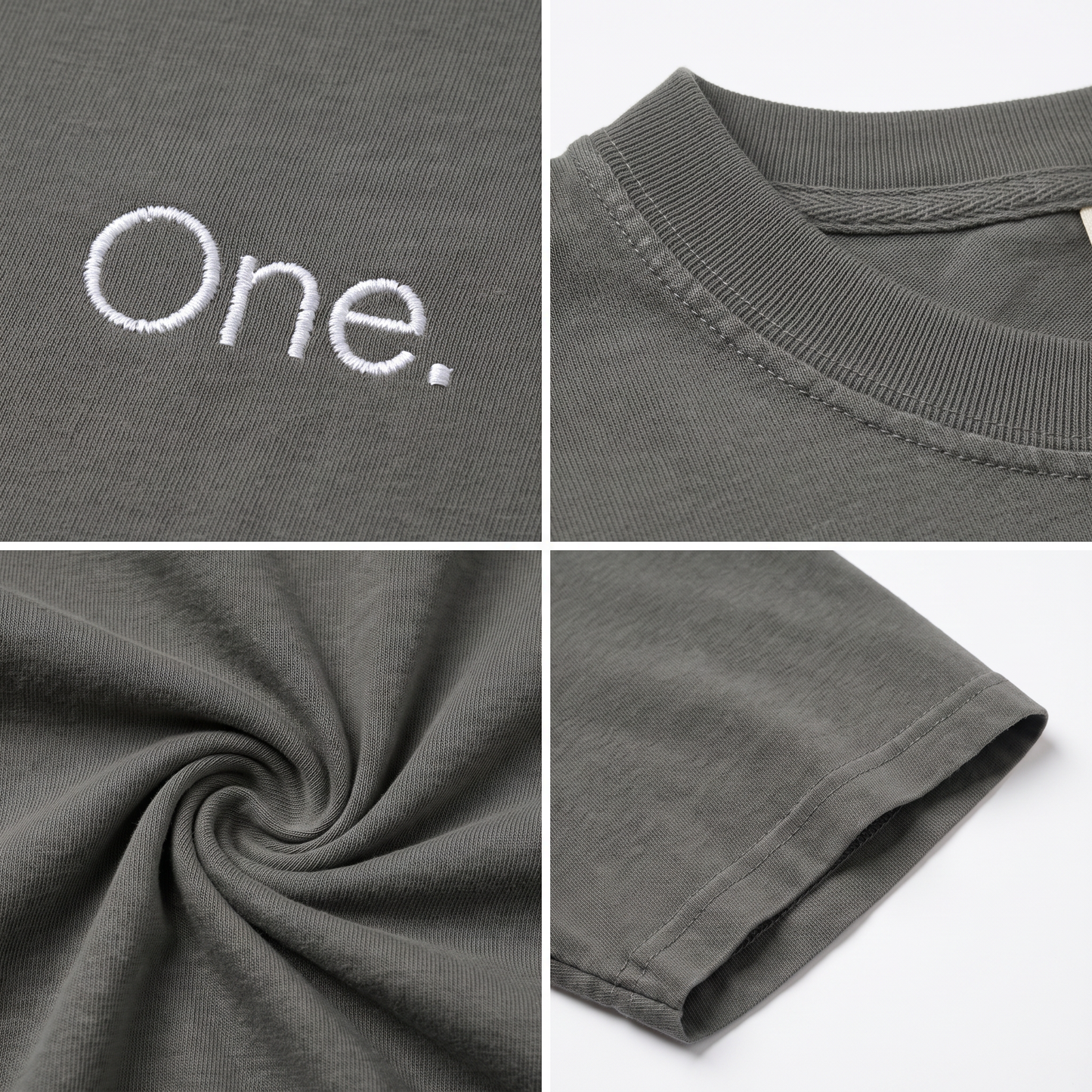 Embroidered One Word Shirt,Modern Typography Comfort Colors T-Shirt