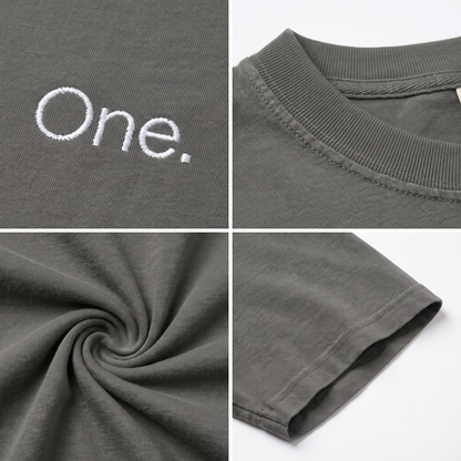 Embroidered One Word Shirt,Modern Typography Comfort Colors T-Shirt